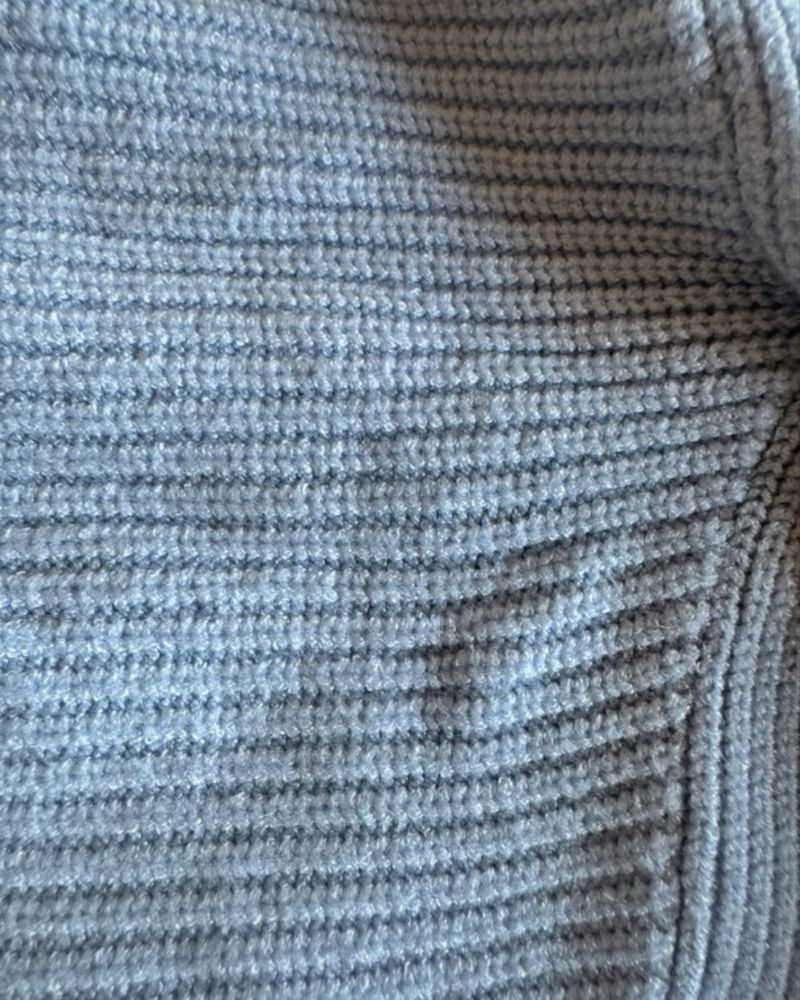 Conjunto se dois tops sem alças de lã- azul e branco