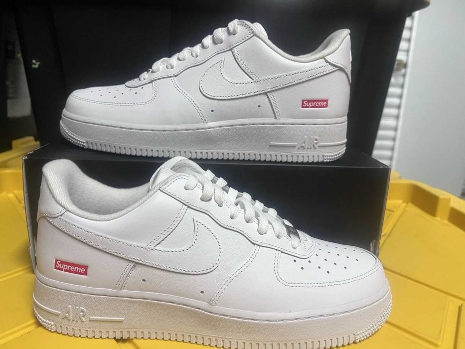 ButyDamskie Nike_Air_Force_1_Low_Supreme_White_Uniseks R.40.5
