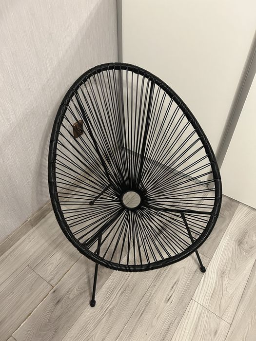 Komplet na taras lub do domu ogrodowy szklany stół i 2 krzesła ratan