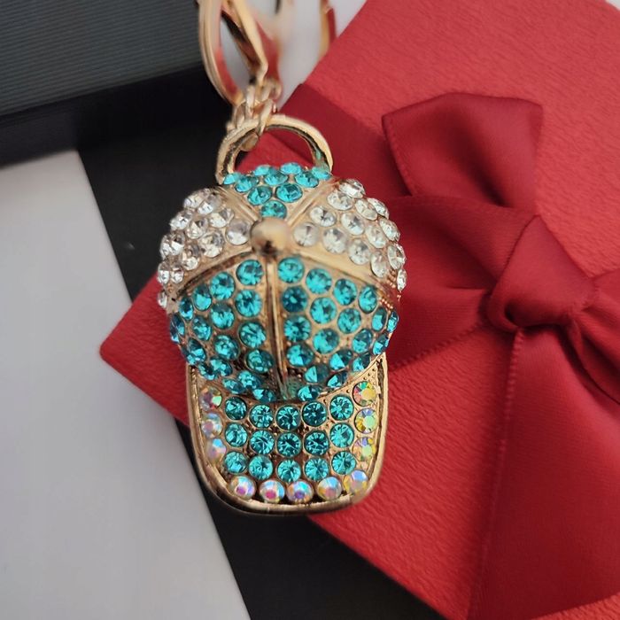 brelok do kluczy do torebki złoty z cyrkoniami zawieszka kolory