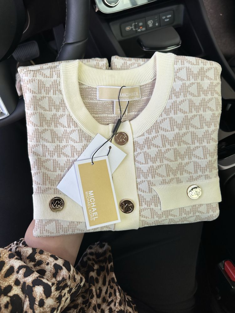 Кардиган Michael Kors, ОРИГІНАЛ, беж/чорний, комплект