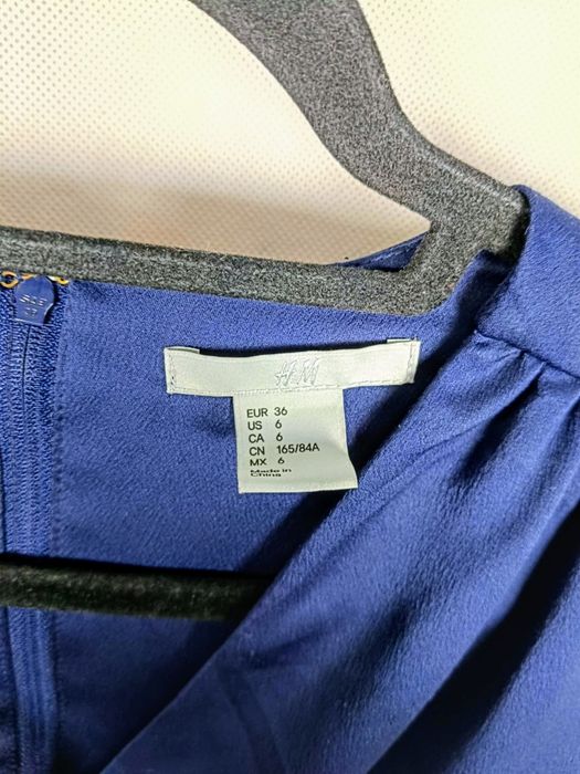 Granatowa letnia sukienka damska H&M rozmiar M