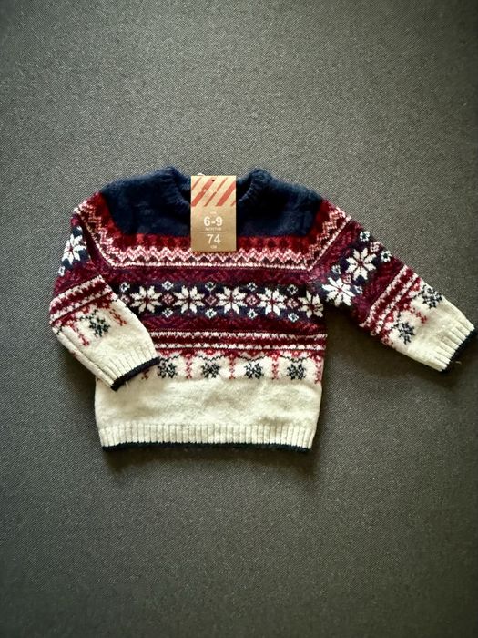 Sweterek świąteczny Primark r. 74