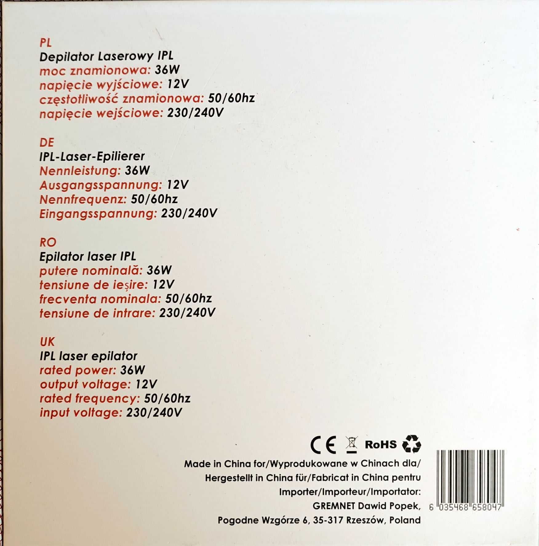 Depilator Laserowy IPL Depilaze