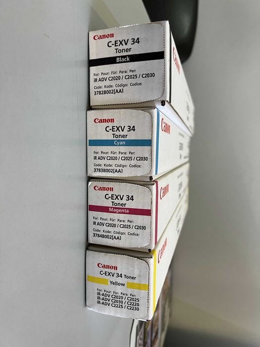 Продам тонер-картридж комплект 4 кольори Canon C-EXV34 Оригінал