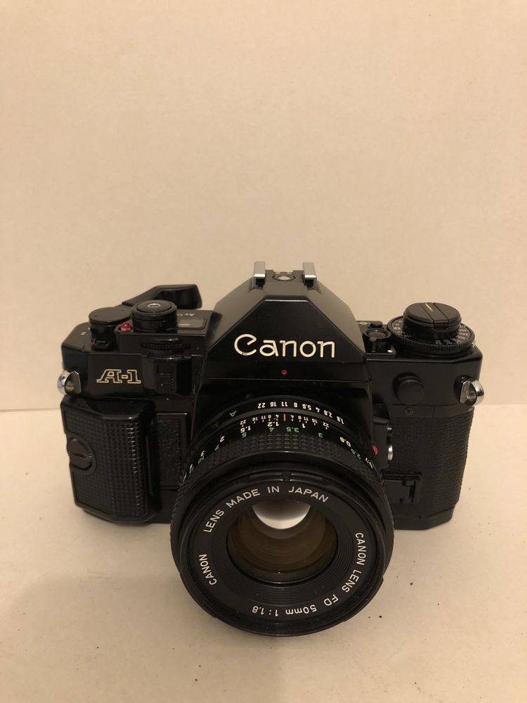 Canon A-1 lente canon 50mm 1.8