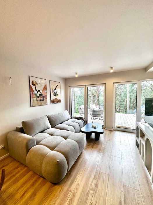 Dom w lesie pod Warszawą - balia  i sauna