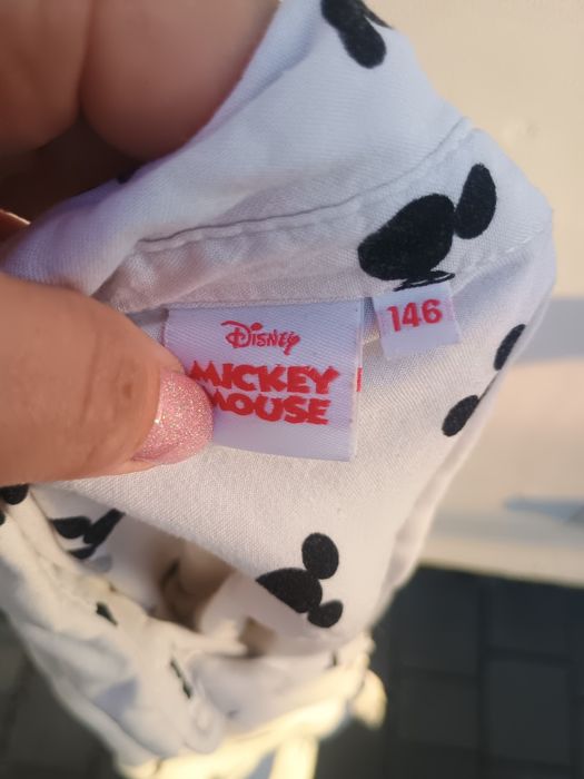 Koszula biała w myszka Miki