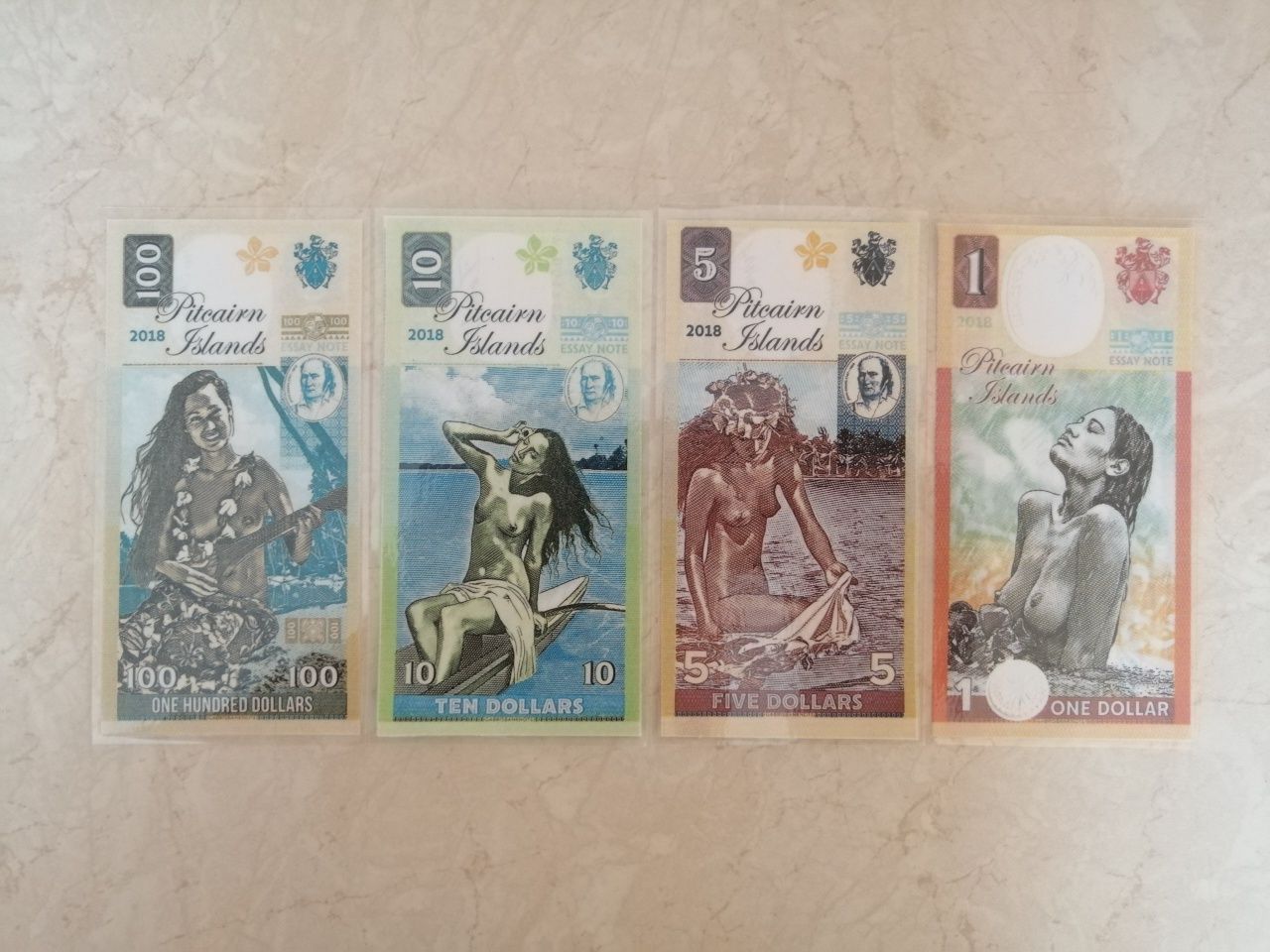Banknoty Pitcairn Island.