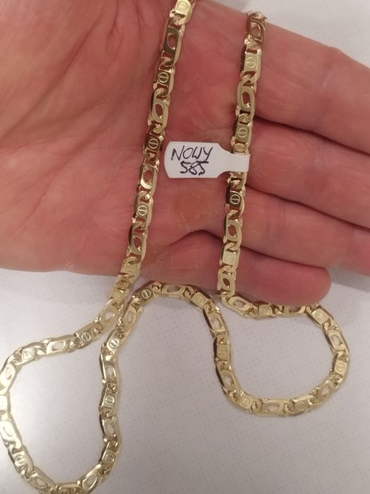 Nowy piękny złoty łańcuch 585 14k 35.29gr 60cm unikat!!