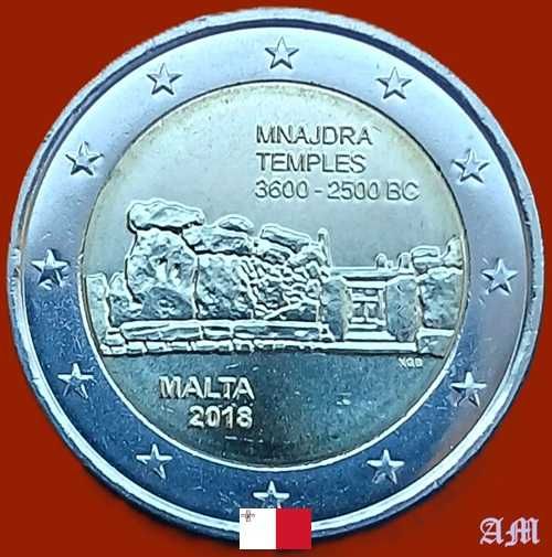 MALTA 2€ Moeda Templo de Mnajdra
