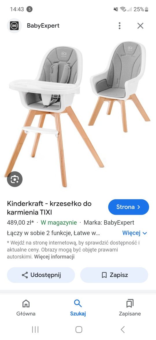 Krzesełko do karmienia KK
