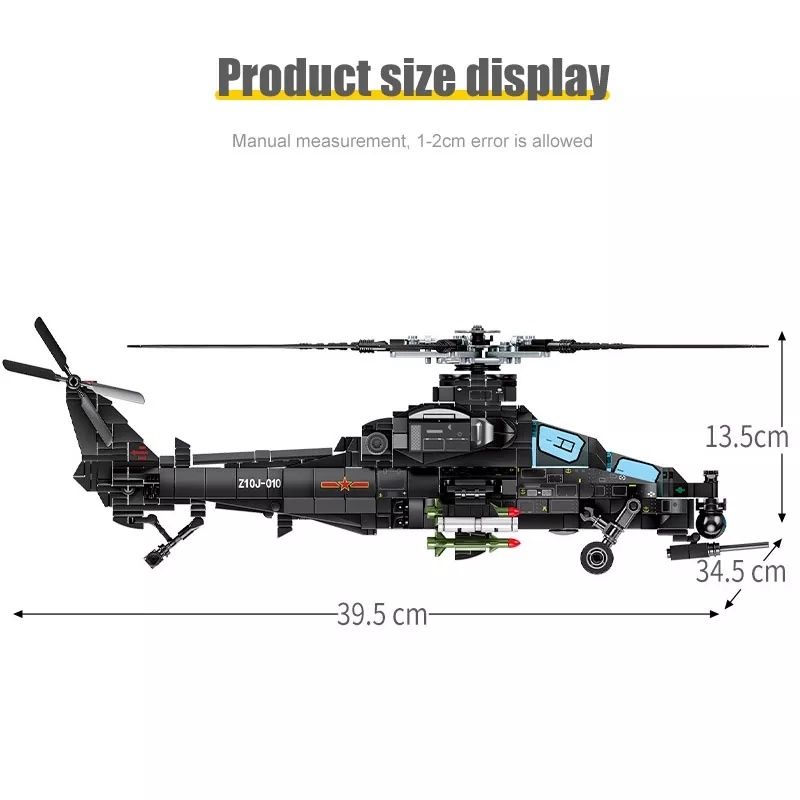 Helikopter z klocków 704 elementy