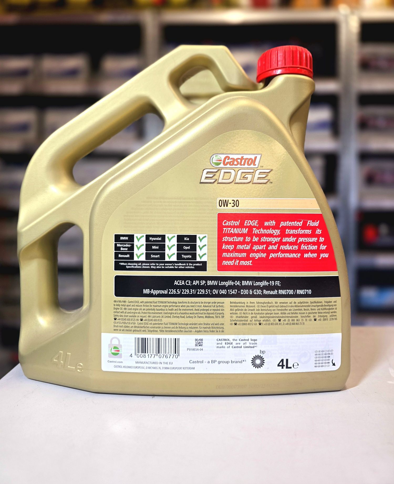 Olej 0W30 4L CASTROL EDGE Syntetyczny