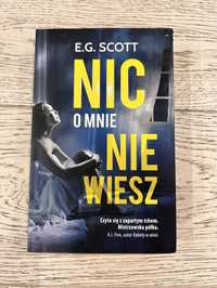 Książka E.G. Scott „Nic o mnie nie wiesz” thriller psychologiczny
