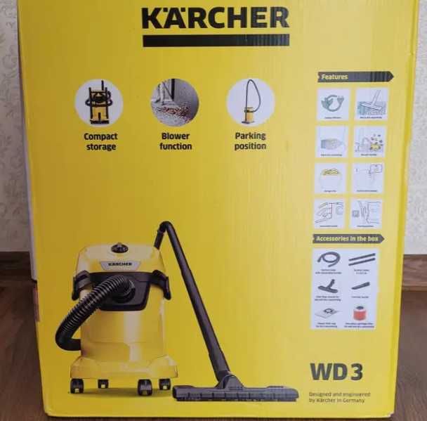 Пылесос karner пилосос karner wd3 1000вт 17л 3в1