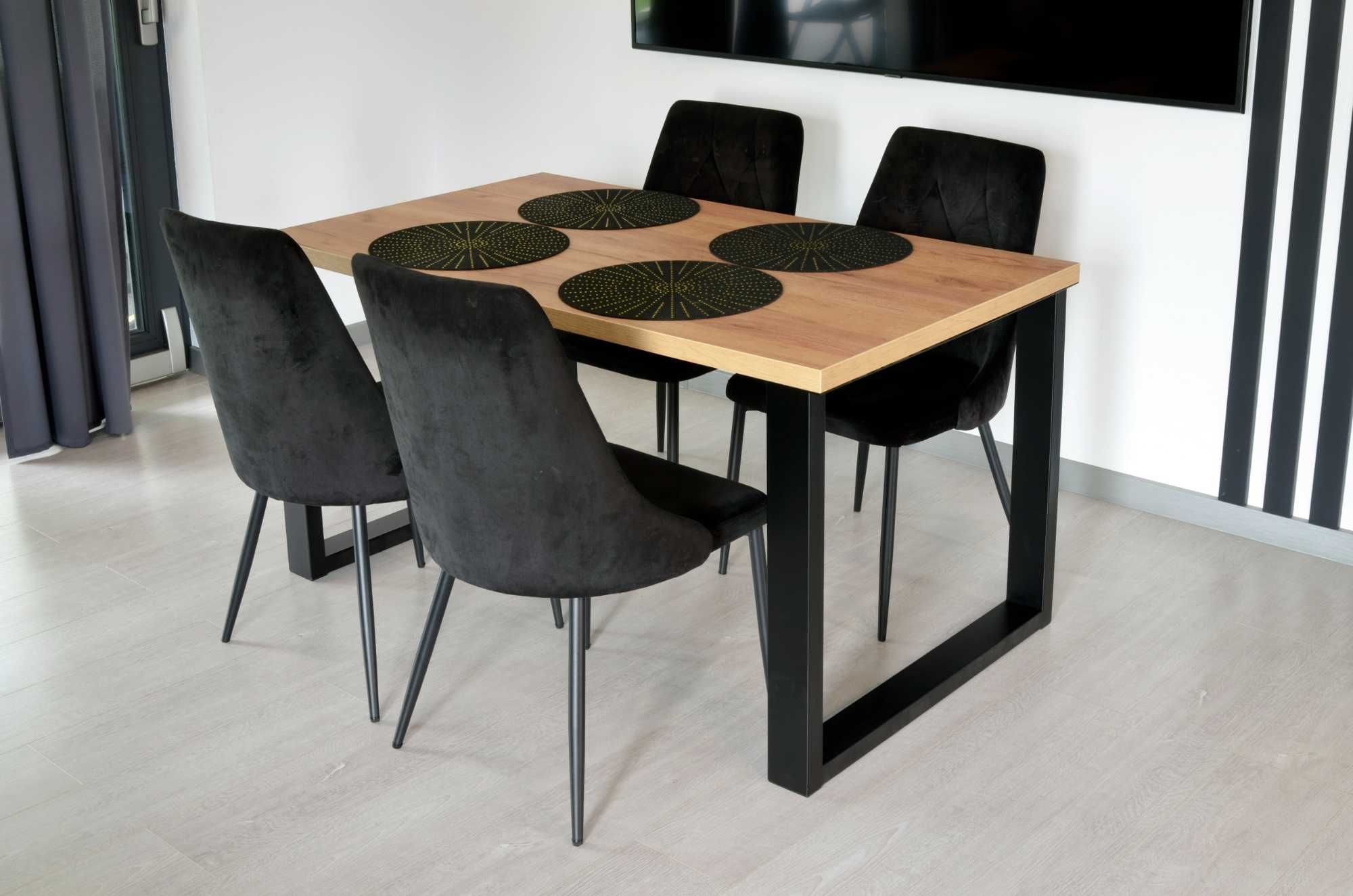 Stół w stylu loft na metalowych nogach  do jadalni, kuchni lub salonu