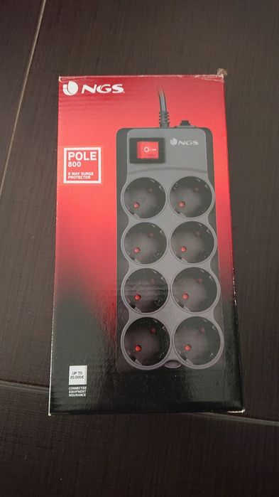 Ngs Extensao 8 tomadas com proteçao picos corrente