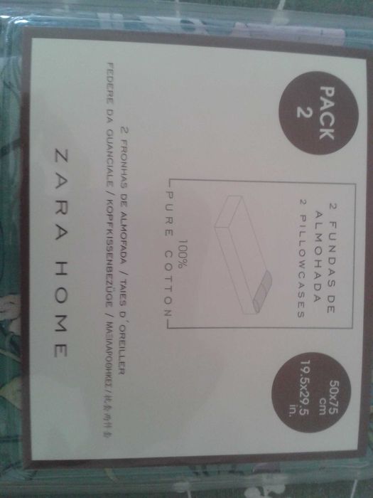 2 Fronhas de Almofada Zara Home (Novas) - urgente para desocupar