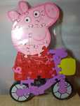 Nowe super puzzle drewniane Świnka Peppa na rowerze Totalna Wyprzedaż
