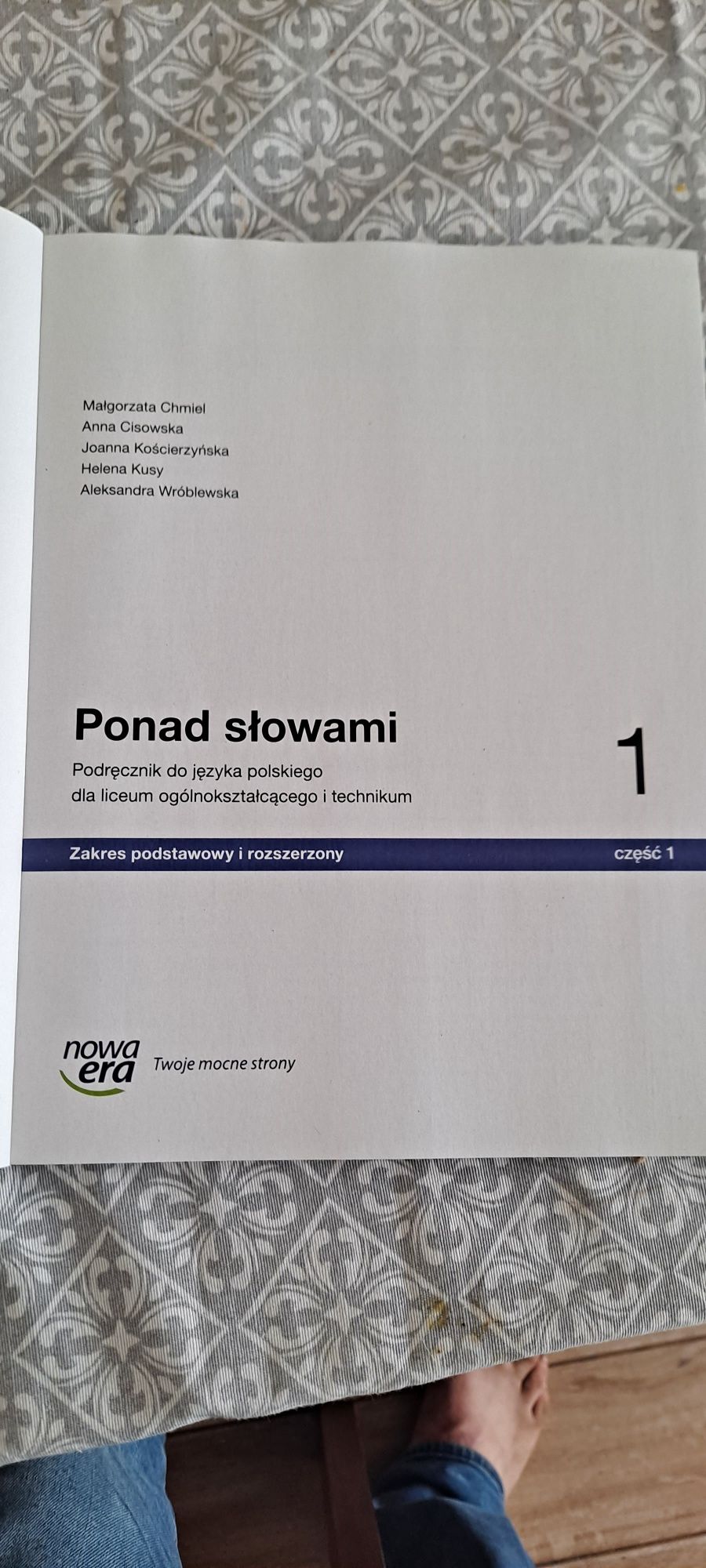 Język polski Ponad Słowami 1 część 1 podręcznik nowy