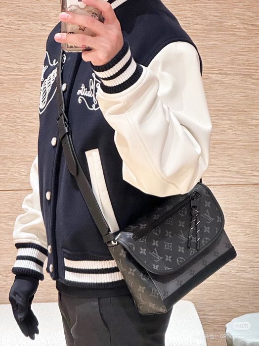 Сумка Louis Vuitton district damier infini синяя мужская оригинал кожа