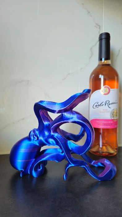 Uchwyt stojak na wino Ośmiornica 3D