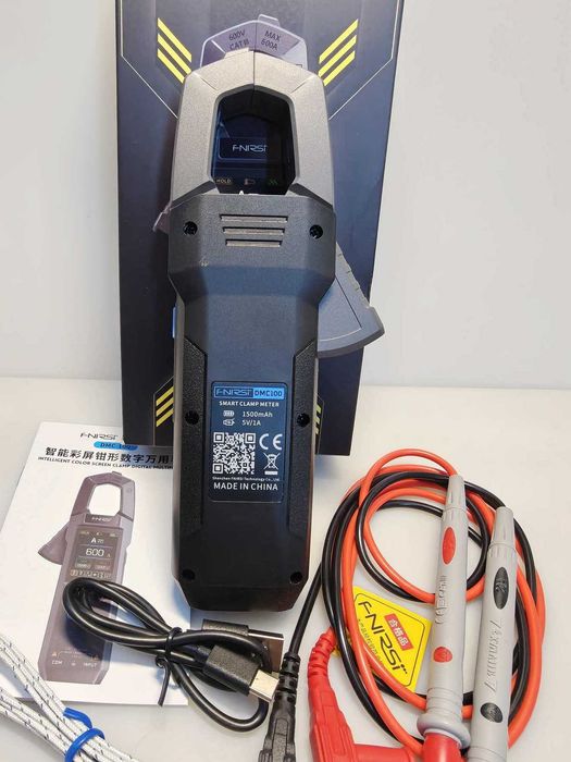 Токовые клещи мультиметр FNIRSI DMC-100 с термопарой AC/DC
