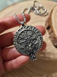 Fio colar necklace cordão amuleto vikings corvo runas odin valhalla