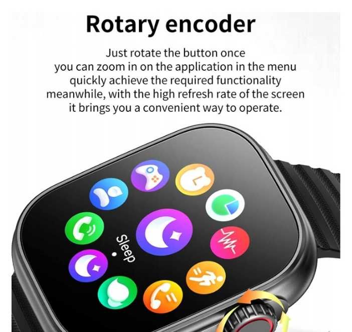 Smartwatch ZW39 2,01-calowy wyświetlacz Bluetooth Tętno i krwi ttst906