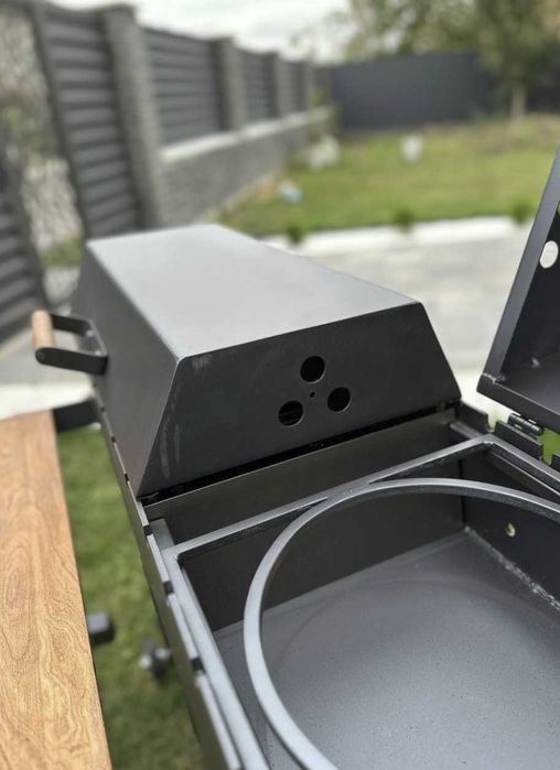 Мангал з кришками для барбекю метал 5 мм на 13 шампурів