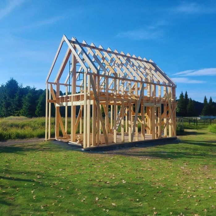 Dom drewniany, szkieletowy, całoroczny,domek letniskowy L302 PLUS 40m2
