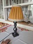 Lampka nocna stołowa abażur  vintage retro PRL