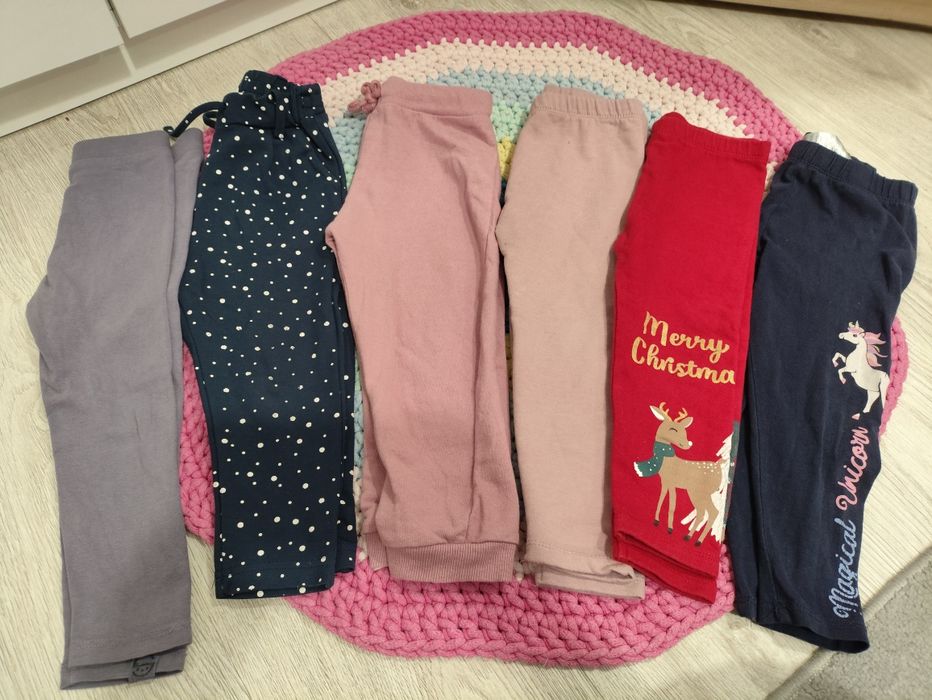 Spodnie dresowe,leginsy ocieplane getry roz.86/92