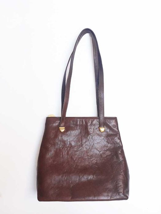 Mala Ombro Pele Genuína Castanho