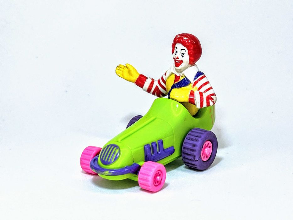 Ronald McDonald Friction Car (1992) Brinquedo Vintage Happy Meal