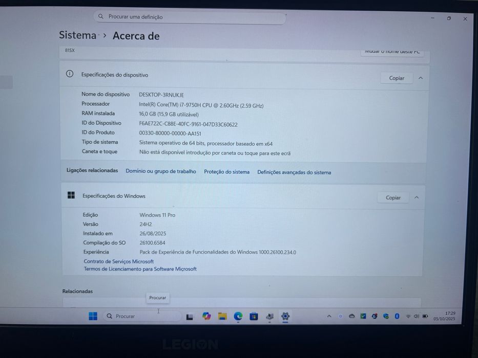 Portátil Gaming - Lenovo Legion