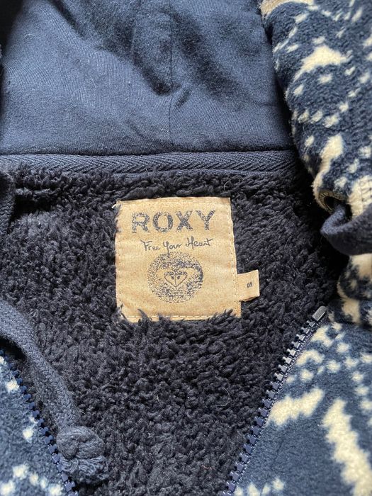 Kurtka bluza ciepła polarowa z kapturem na zamek  firmy Roxy