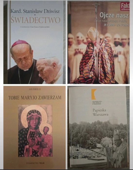 Książki albumy o papieżu Janie Pawle Drugim cztery tytuły