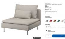 2 x Capas Completas Sofá IKEA SODERHAMN (1 lugar) usadas