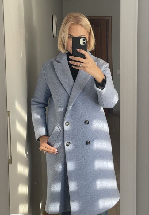 Стильне пальто шерсть 40 L 48