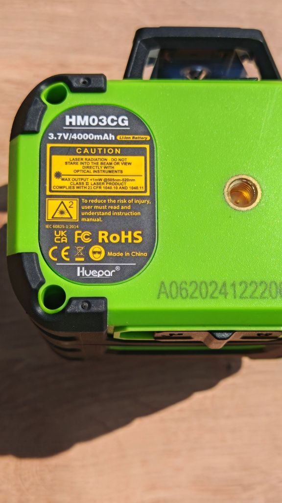 Нові! Huepar HM03CG Лазерний рівень 3D 12 ліній 360°