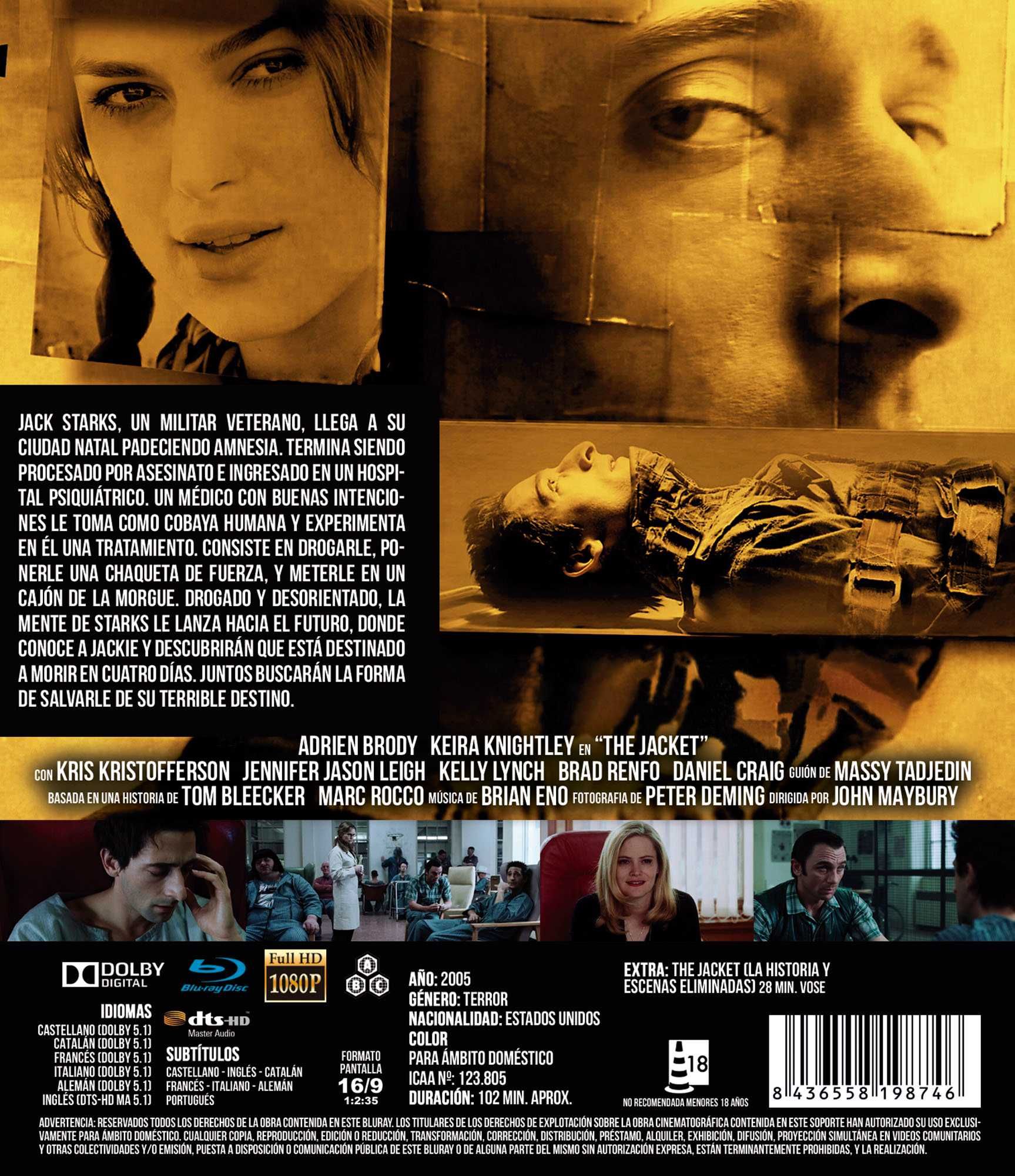 The Jacket/Colete de Forças (Blu-Ray)-Importado