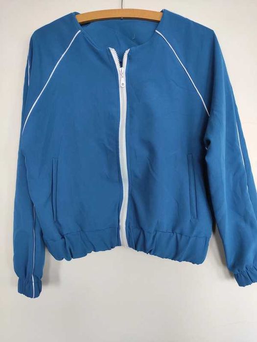 lekka niebieska bluza kurtka bomberka vintage rozm. S/M