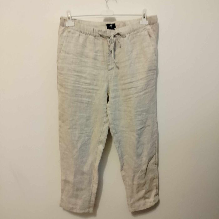 Lniane spodnie meskie