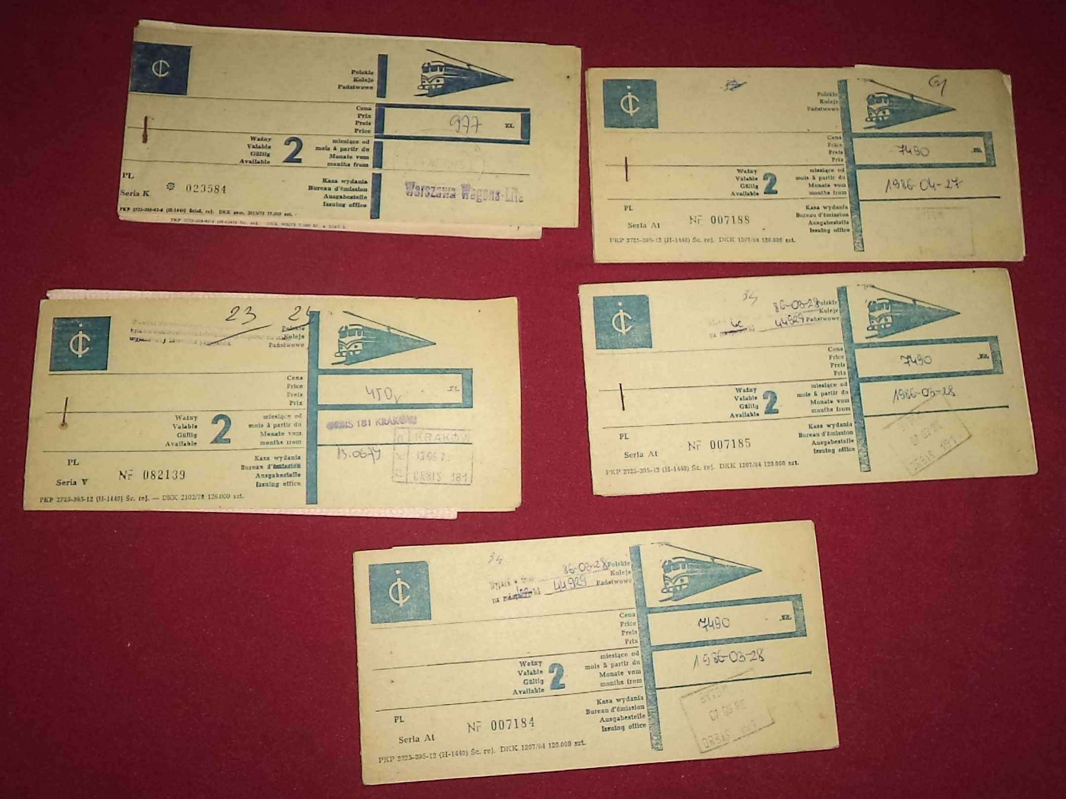 PKP bilet kartonikowy Lwów  - 133 sztuki