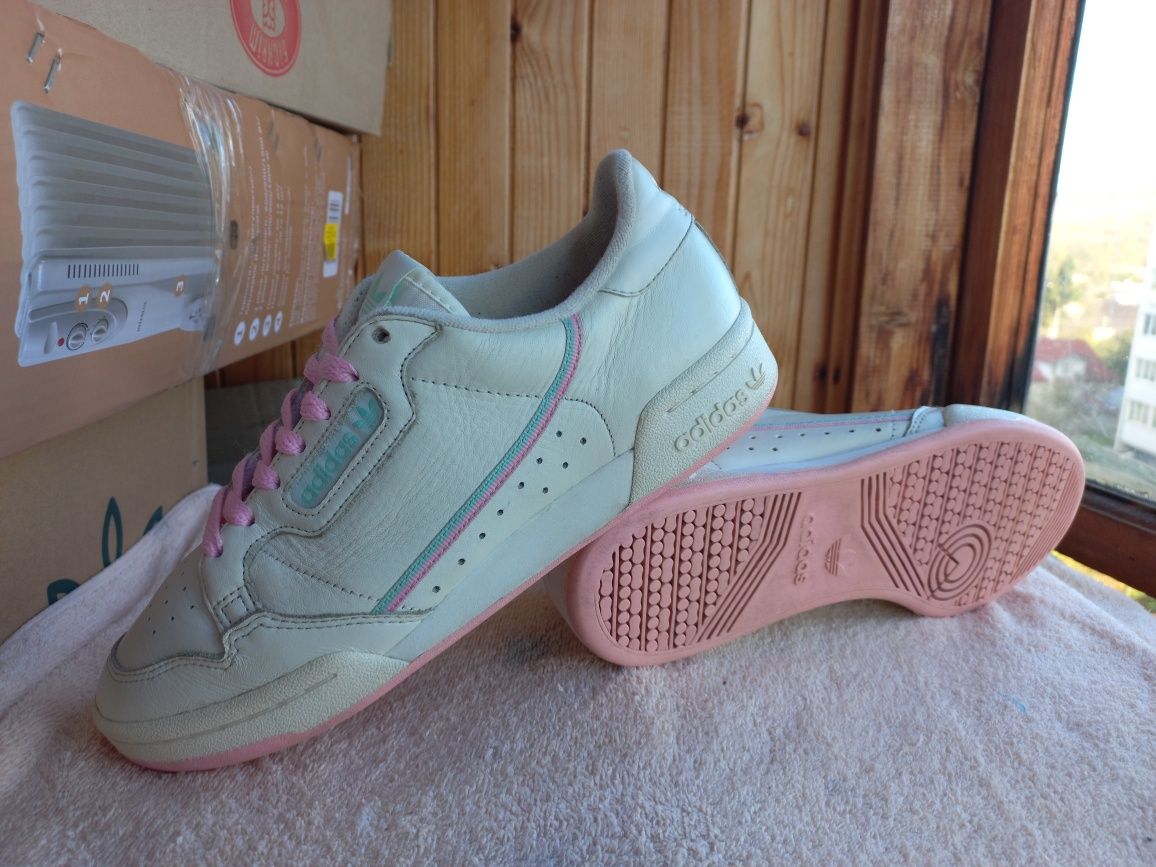 ADIDAS CONTINENTAL 80 OFF WHITE True Pink Clear Mint +Подарунок