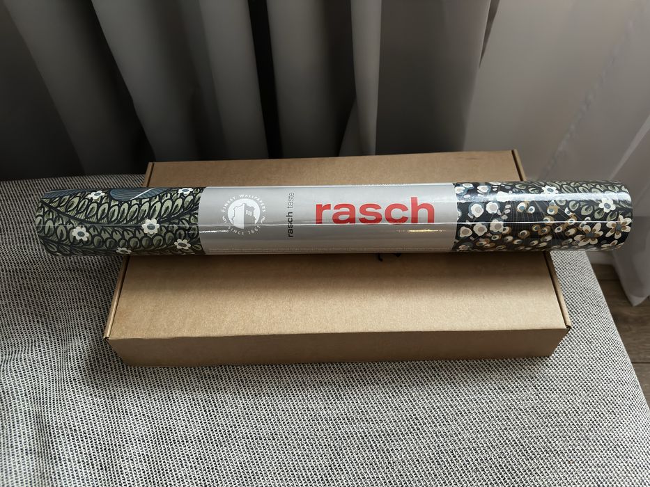 Tapeta Liście zielono-granatowa winylowa na flizelinie