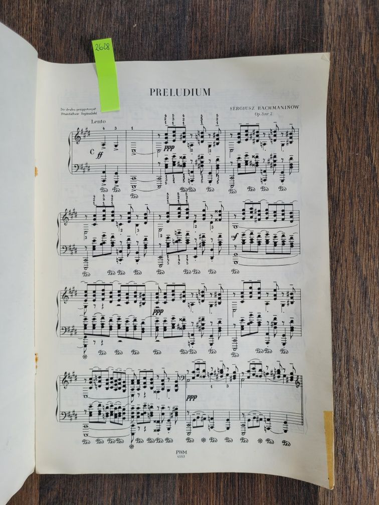 2628. Miniatury fortepianowe  Rachmaninow NUTY