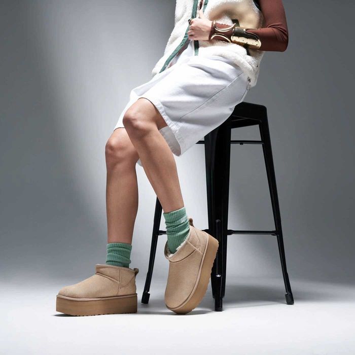 ОРИГІНАЛ UGG Classic Ultra Mini Platform 1135092-SAN ботинки угги УГГ
